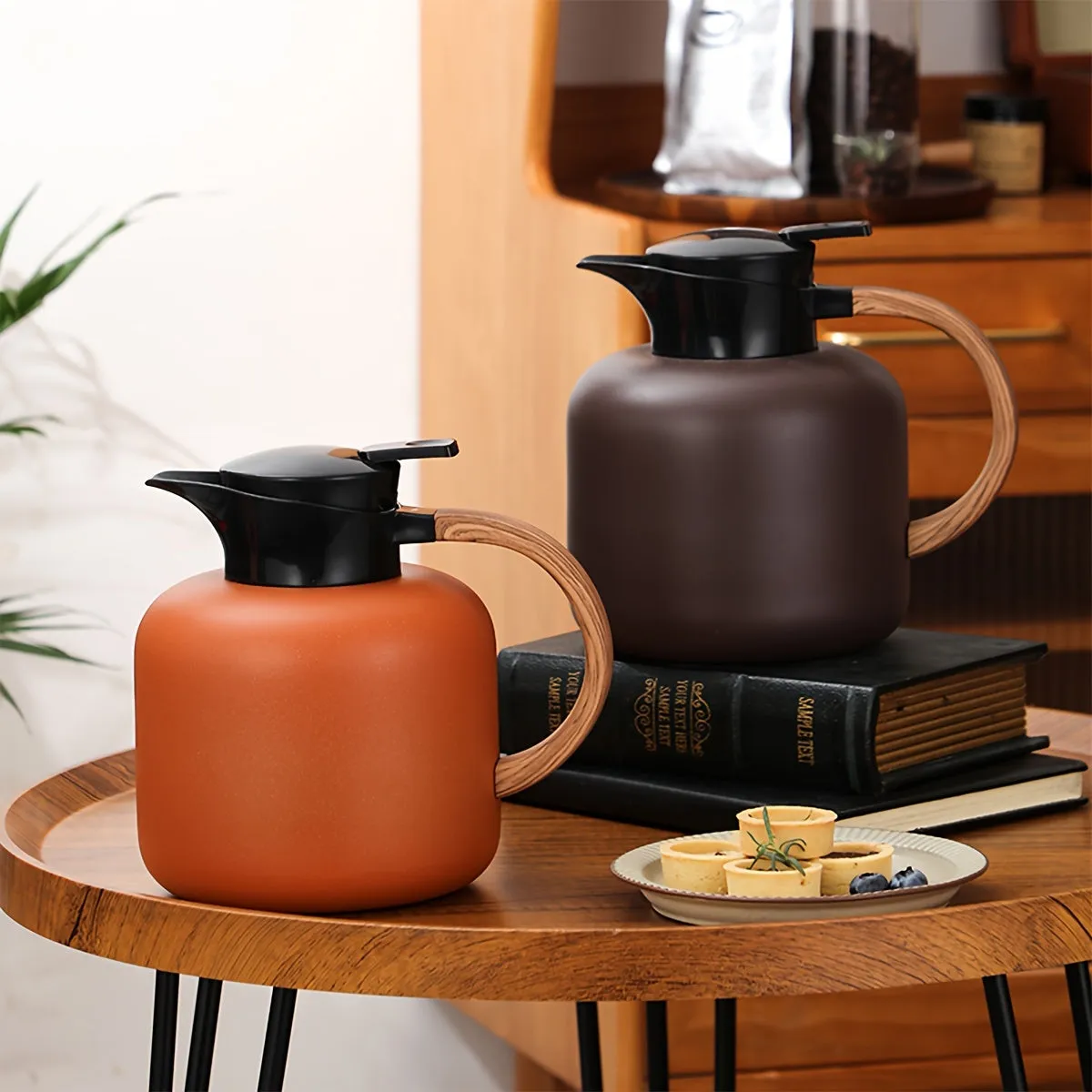 1pc Thermal Coffee Carafe - Double-Walled, Vacuum Insulated, Stainless Steel Flask for Hot and Cold Beverages - Perfect for Water, Tea, Coffee, and More, Durable Drinkware with Leak-Proof Lid