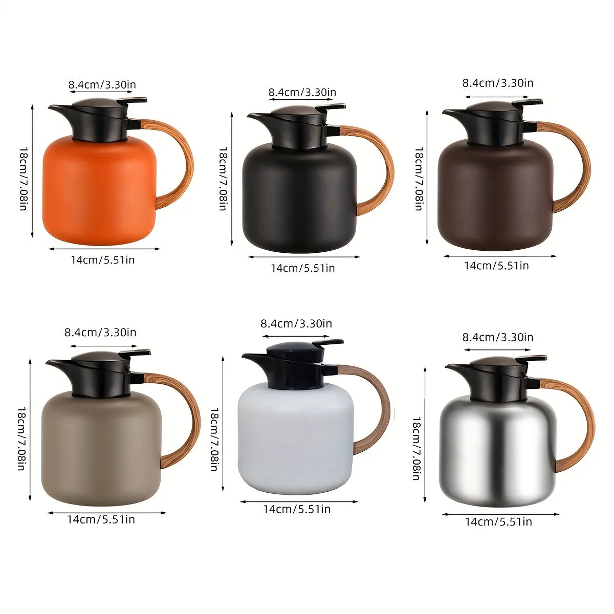 1pc Thermal Coffee Carafe - Double-Walled, Vacuum Insulated, Stainless Steel Flask for Hot and Cold Beverages - Perfect for Water, Tea, Coffee, and More, Durable Drinkware with Leak-Proof Lid