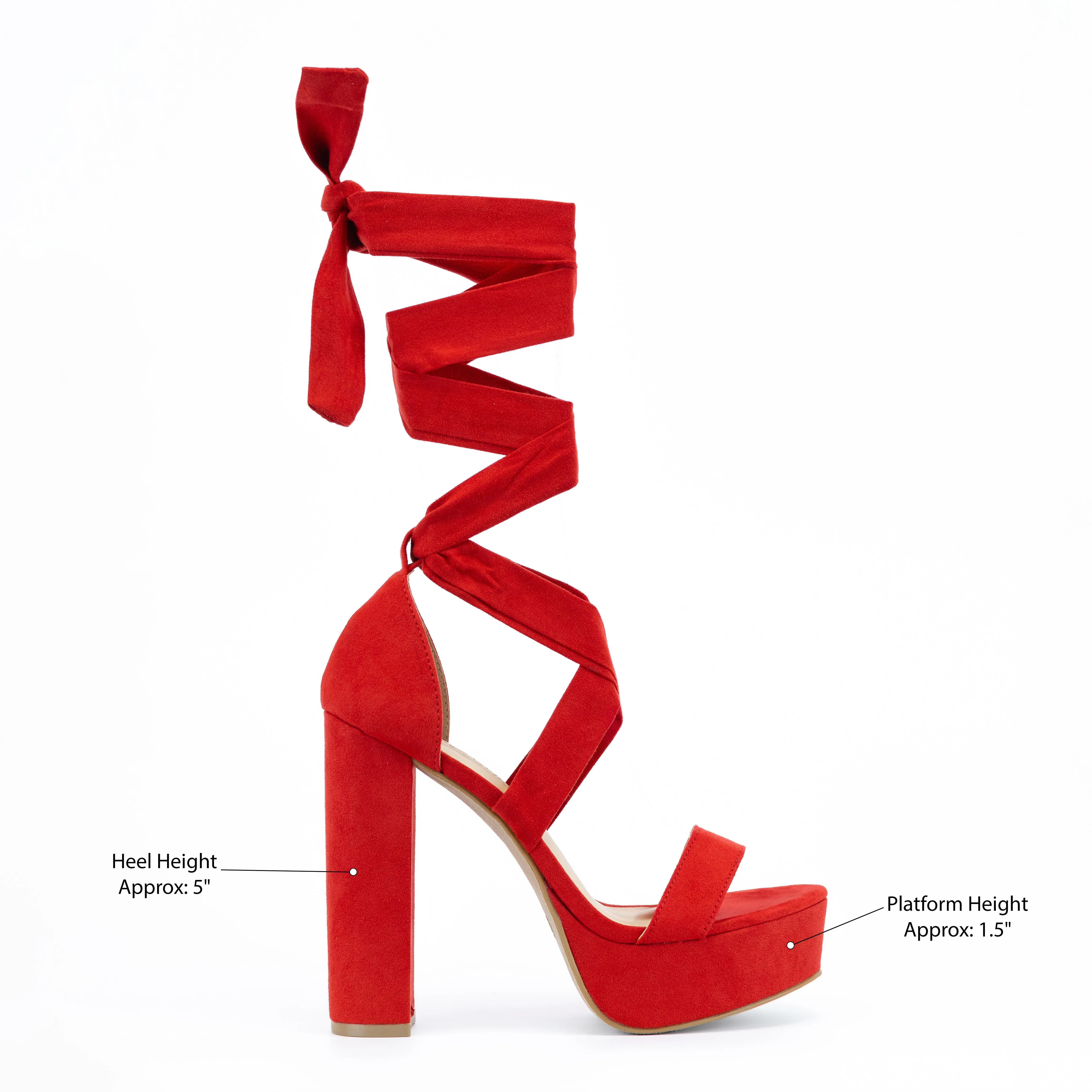 Alice - Lace Up Platform High Heels, Premium Suede Material, Elegant Party Shoes, Chic & Comfortable, Perfect for Evening Events or Special Occasions