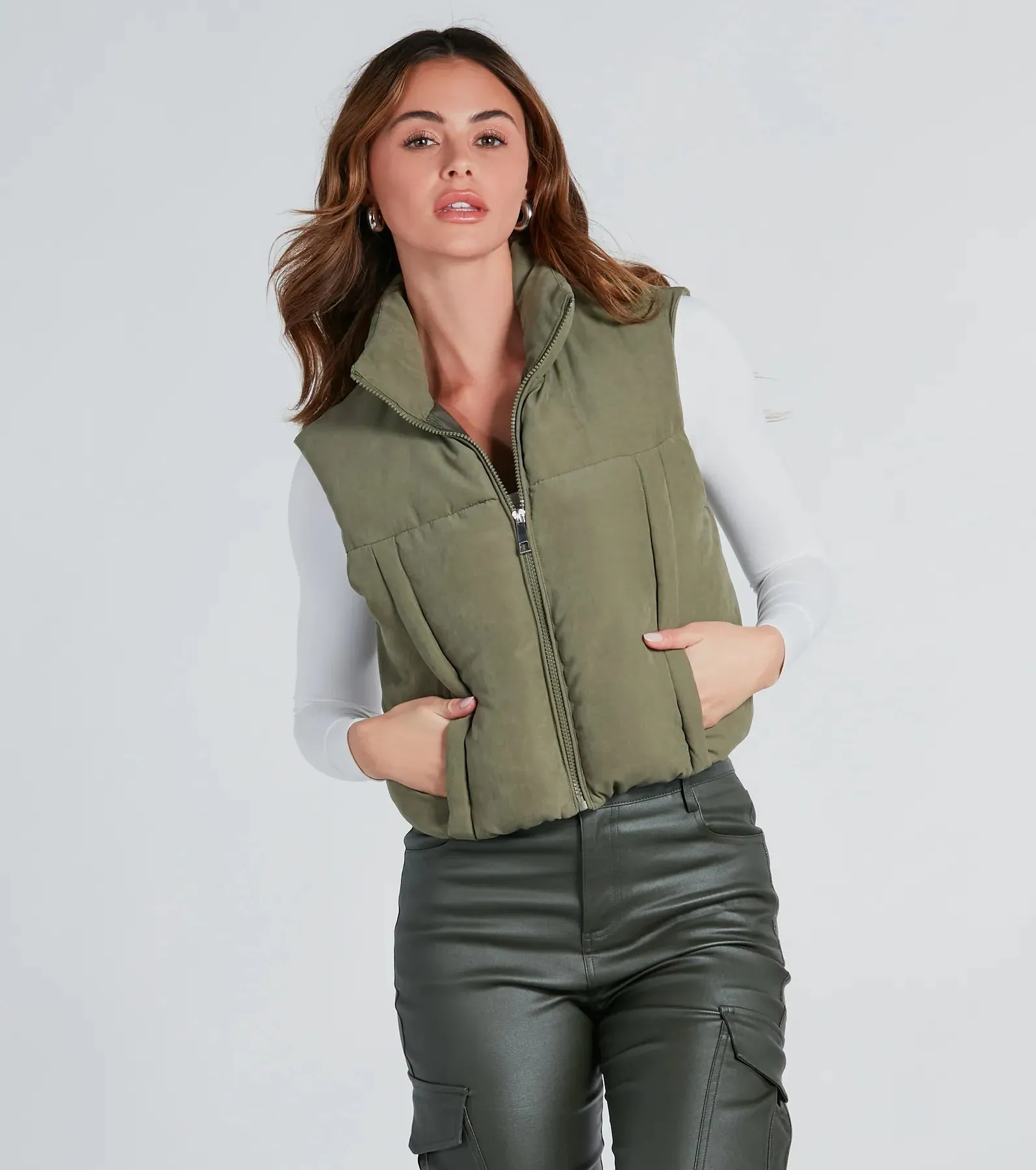 Aspen Bound Brushed Twill Puffer Vest