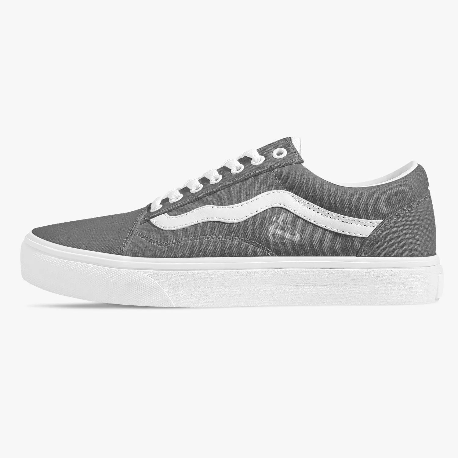 Athletic Apparatus Grey Trendy Low-Top Canvas Sneakers