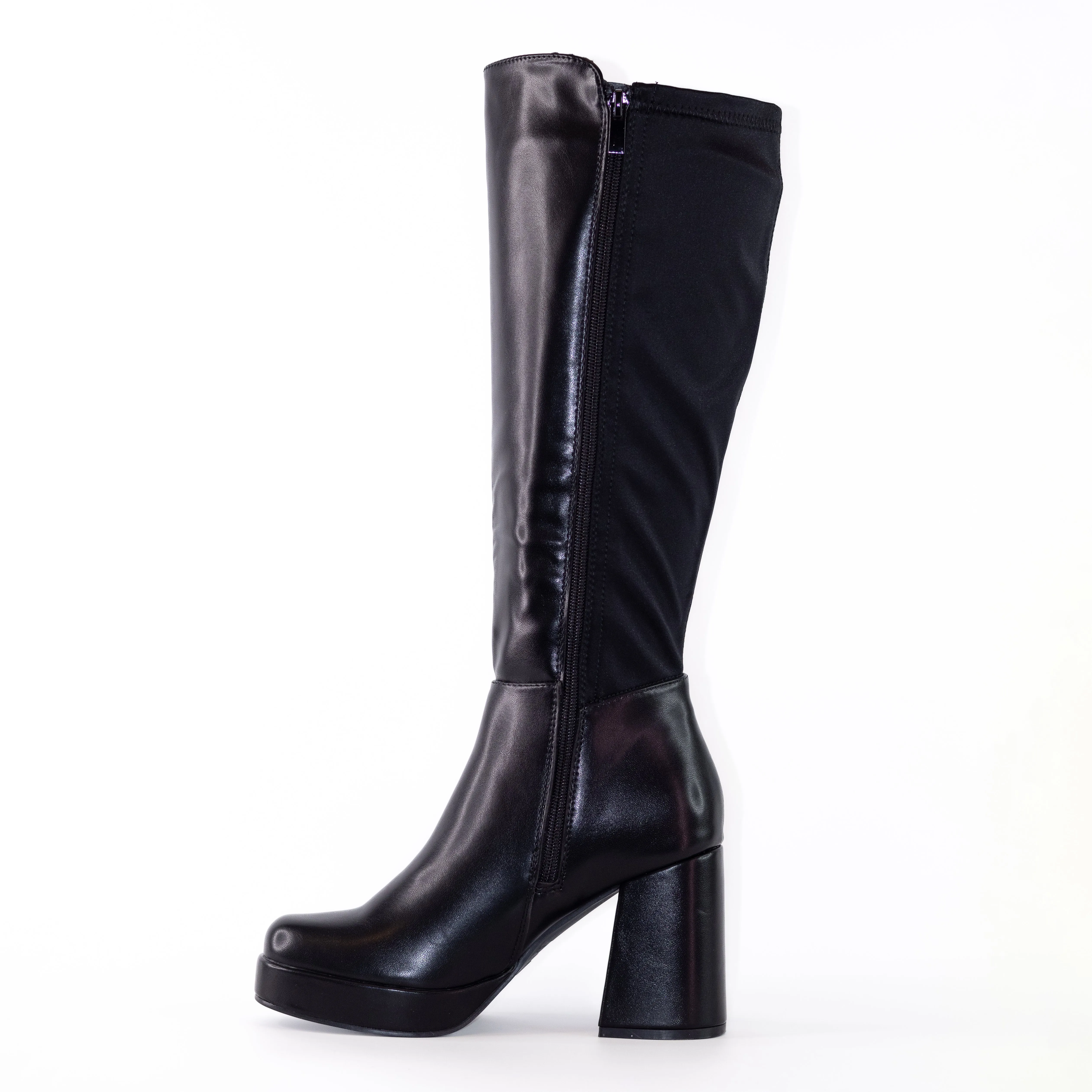 Aurora - Wide Calf Knee High Platform Boots for Women, Chunky Heel Boots, Stylish Winter Footwear, Comfortable Knee-High Boots, Bold & Trendy Design