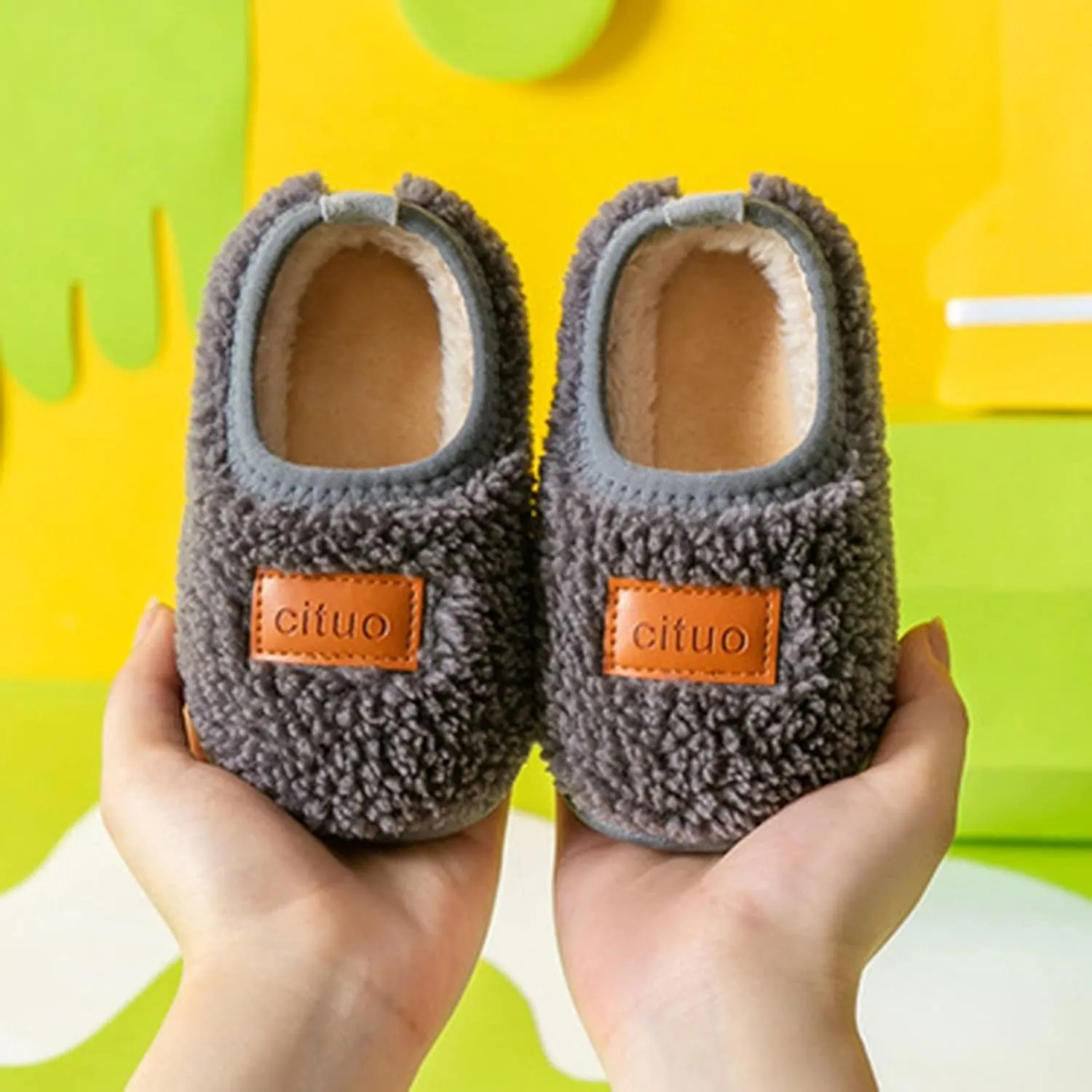Baby Slippers Soft Plush Indoor Girls Boys Slipper Baby Shoes Toddler Boys Girls House Slippers Warm Socks for Kids