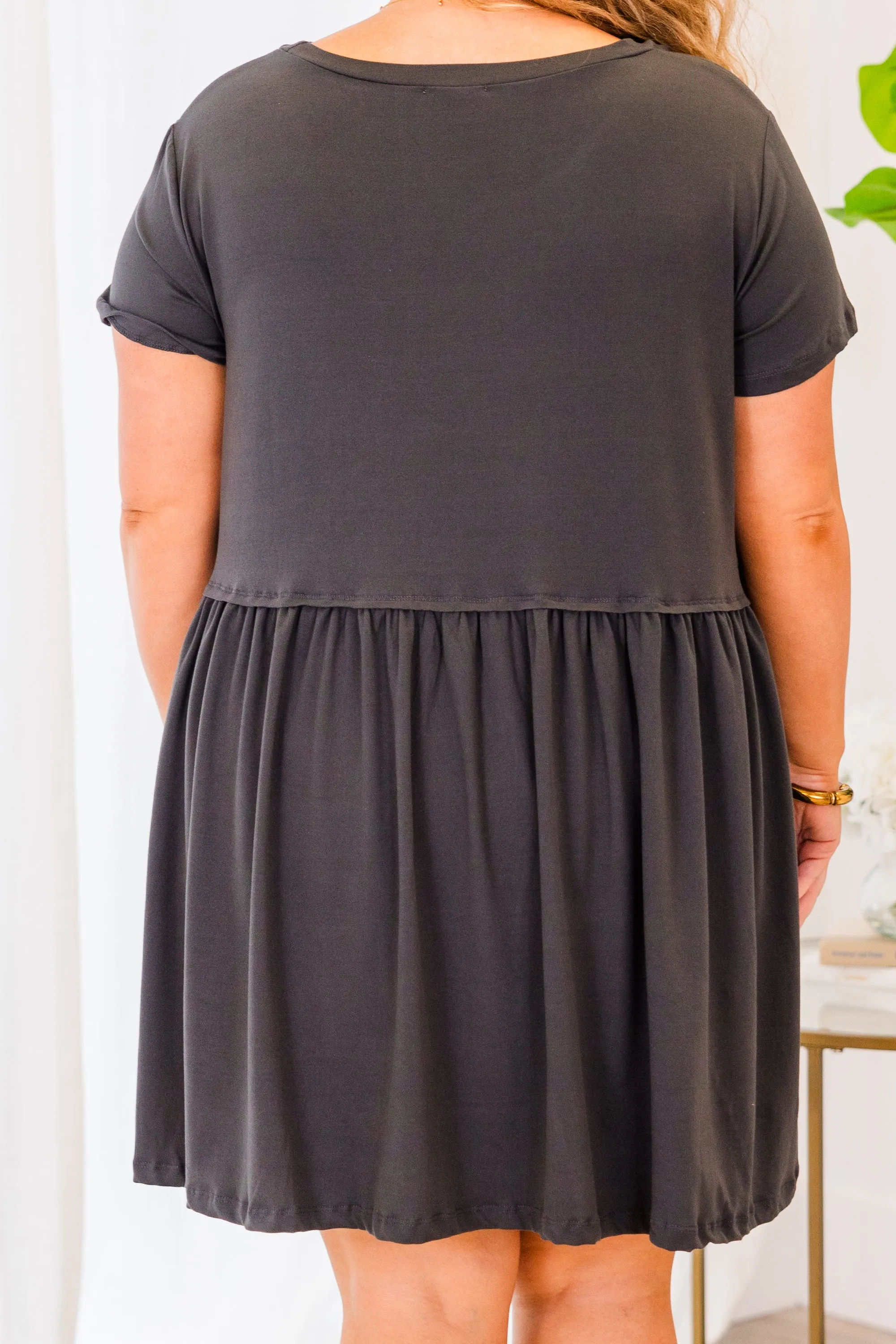 Bold Spirit Dress, Charcoal