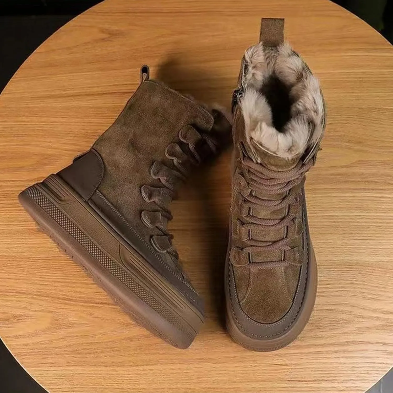 Boots for Women Winter Warm Snow Boots Ladies Casual Fashion Booties Ankle Boots Shoes Female Mid Calf Boots