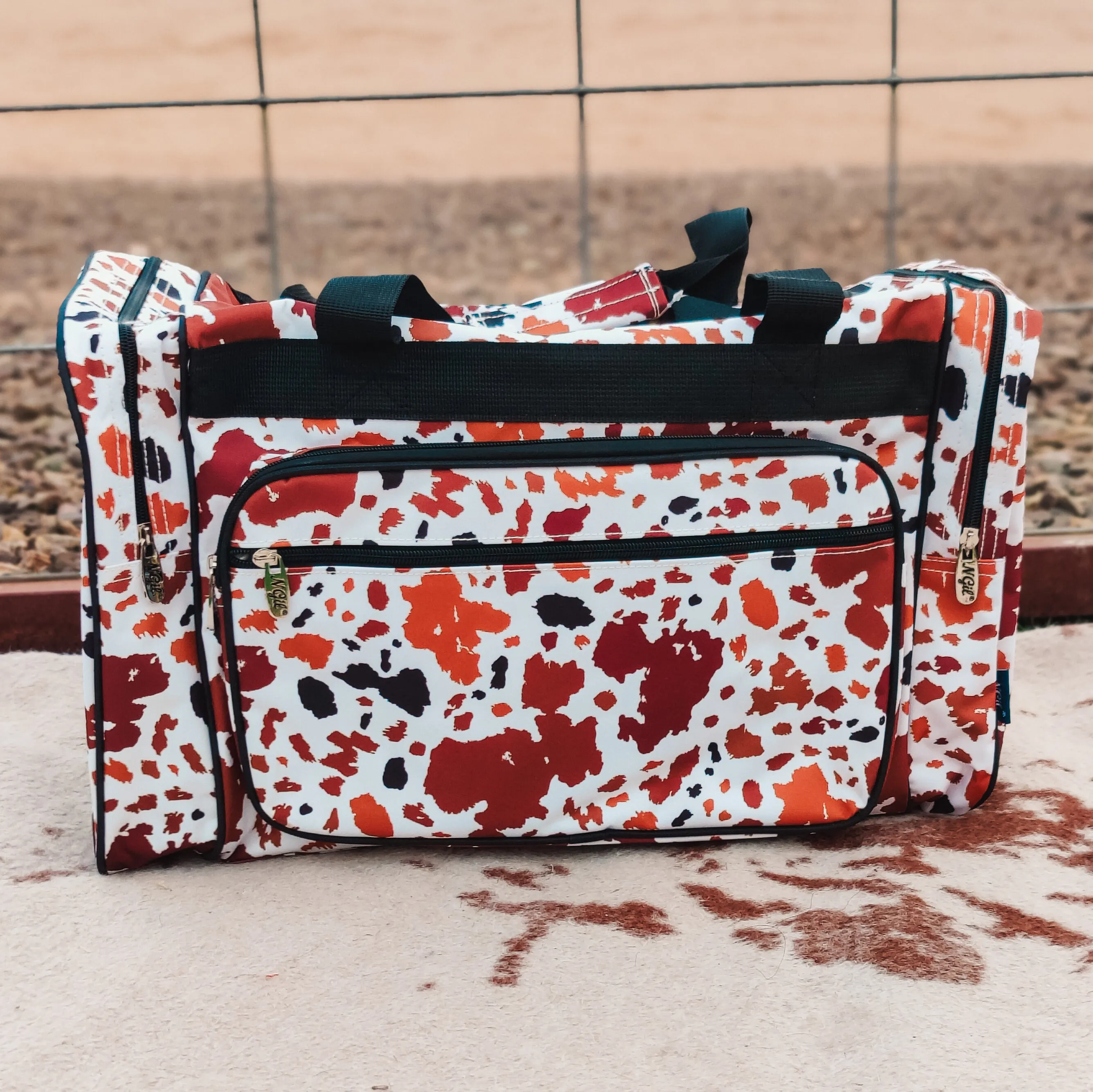 Brown Cowhide Barn Bags