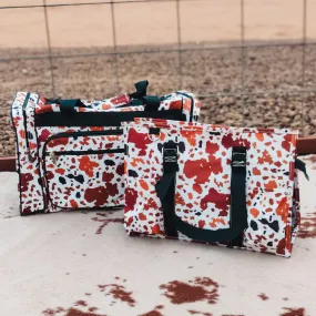 Brown Cowhide Barn Bags