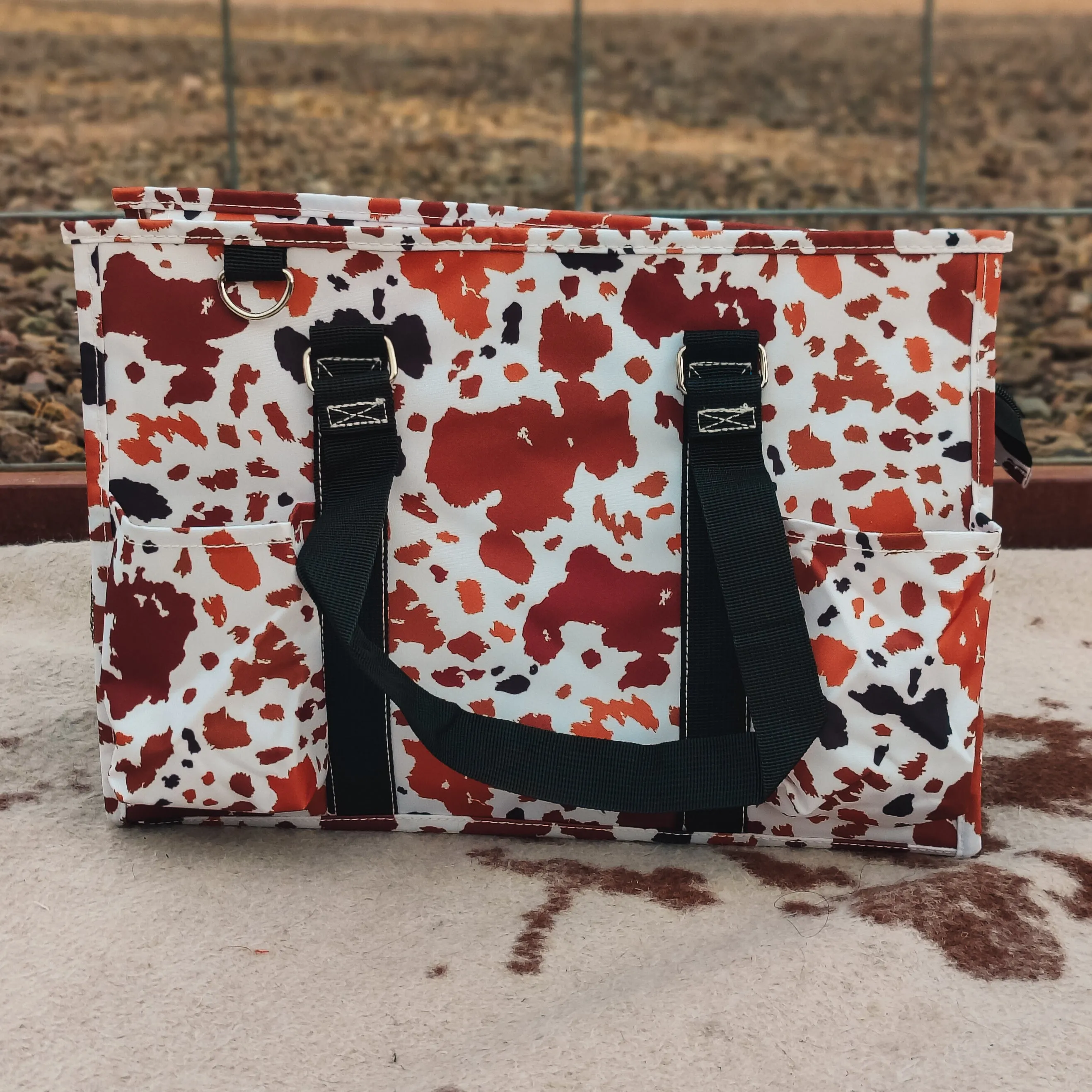 Brown Cowhide Barn Bags