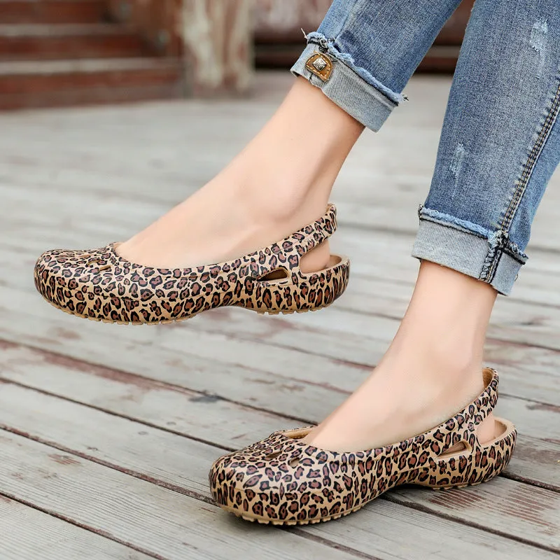 Chic Hole women's leopard sandals