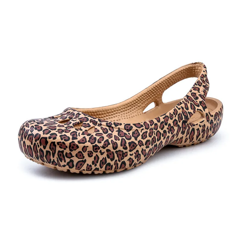 Chic Hole women's leopard sandals