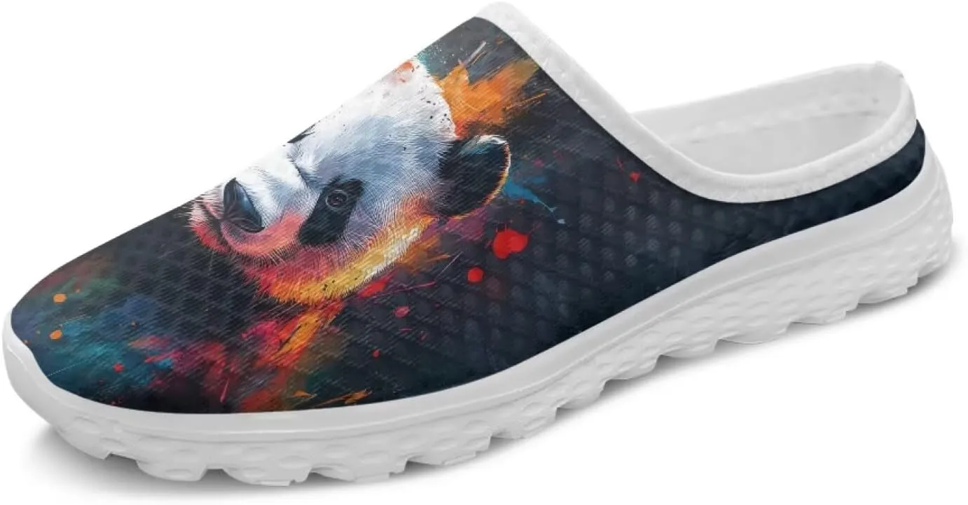 Cute Animal Womens Mule Shoes Breathable Loafers Slip on Fashion Tennis Sneakers Garden Clogs