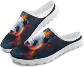 Cute Animal Womens Mule Shoes Breathable Loafers Slip on Fashion Tennis Sneakers Garden Clogs