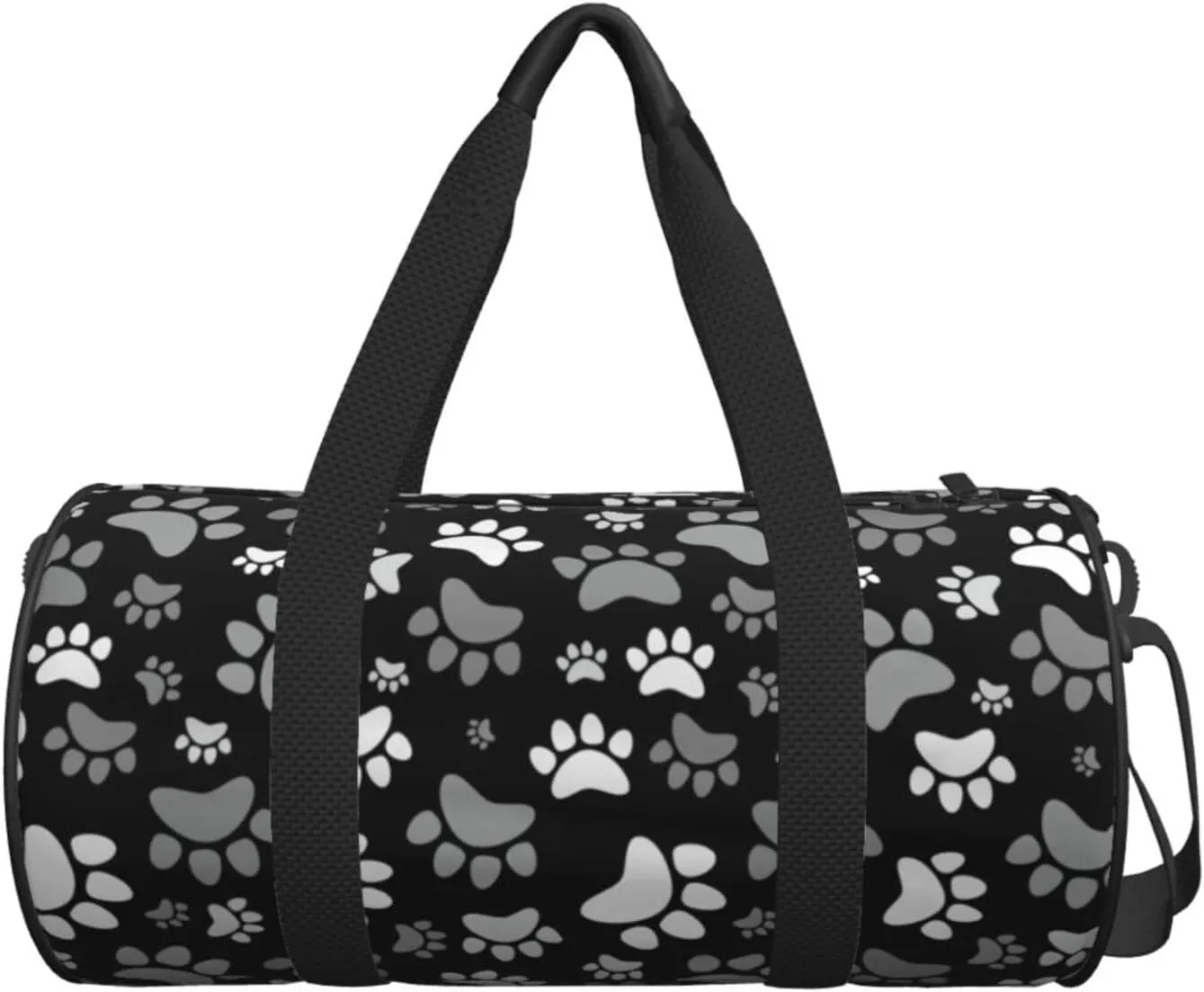 Cute Dogs Paws Sports Gym Bag Travel Duffel Bag Shoes Compartment For Men Women Foldable Lightweight Yoga Gym Sports Bag
