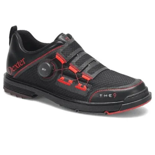 Dexter Mens THE 9 Stryker BOA Black / Red Bowling Shoes