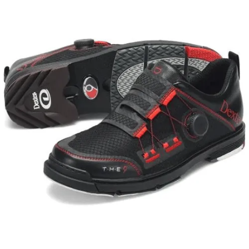 Dexter Mens THE 9 Stryker BOA Black / Red Bowling Shoes