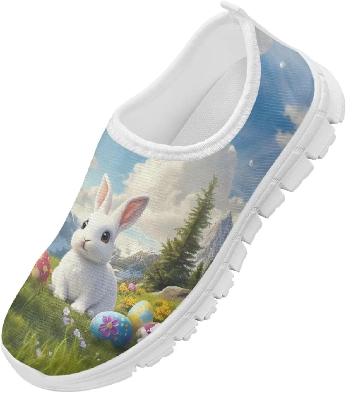 Easter Shoes for Girls Slip On Sneakers Cute Kids Tennis Gym Shoes