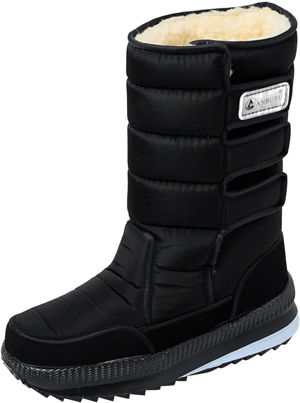 Insulated Snow Shoes for Men Non-Slip Womens Winter Plush Lined Knee High Boots Women