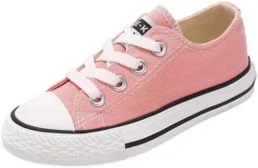 Kids Low Top Canvas Sneakers, 6 Colors Available | Laces Included, Back to School Essentials | Ages 2-14 y/o