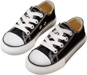 Kids Low Top Canvas Sneakers, 6 Colors Available | Laces Included, Back to School Essentials | Ages 2-14 y/o