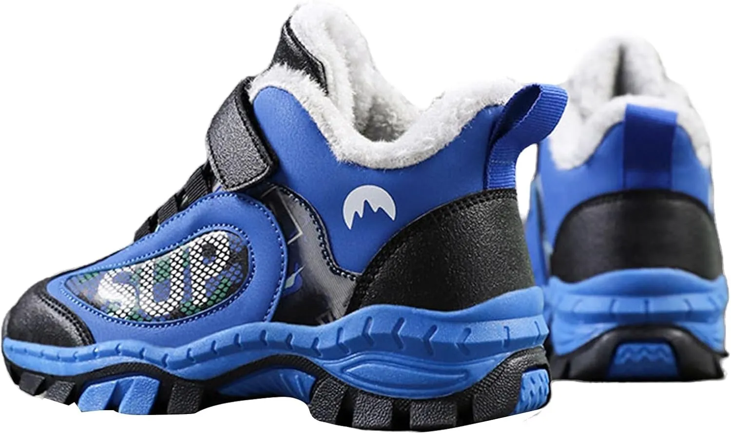 Kids Warm Fr Lined Ankle Snow Boots for Girls Boys Comfy Winter Shoes Lightweight Running Athletic Shoes School