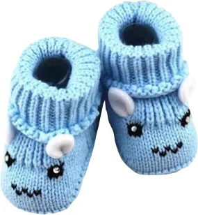 Newborn Knit Booties Soft Baby Boots for Infant Boys Girls No-Slip Soft First Walking Shoes Home Indoor Sock Shoes