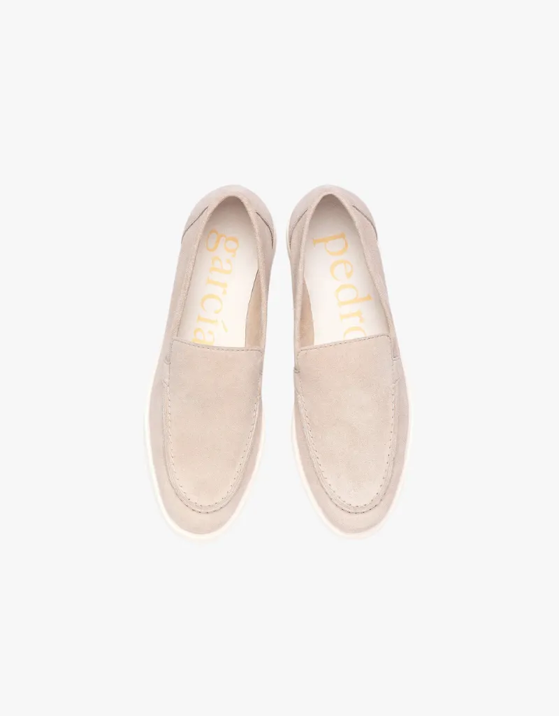 Pedro Garcia Lavanda Loafers in Plume Velour