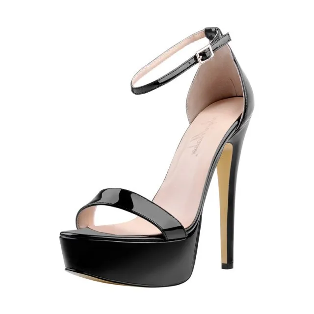 Peep Toe Platform Ankle Buckle Strap Sandals