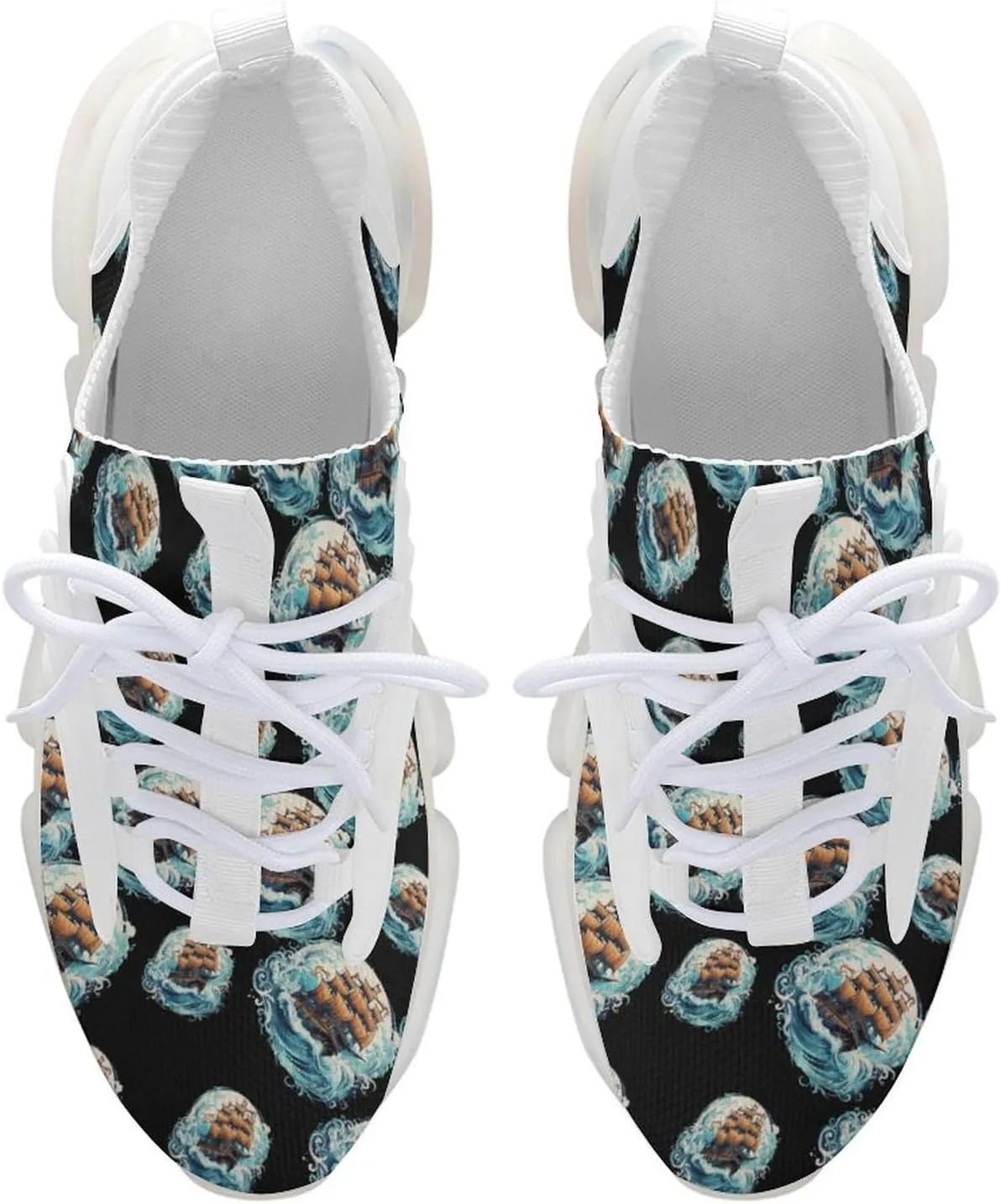 Piratees Ship Mens Sneakers Running Shoes Lightweight Athletic Shoes for Jogging Walking Gym
