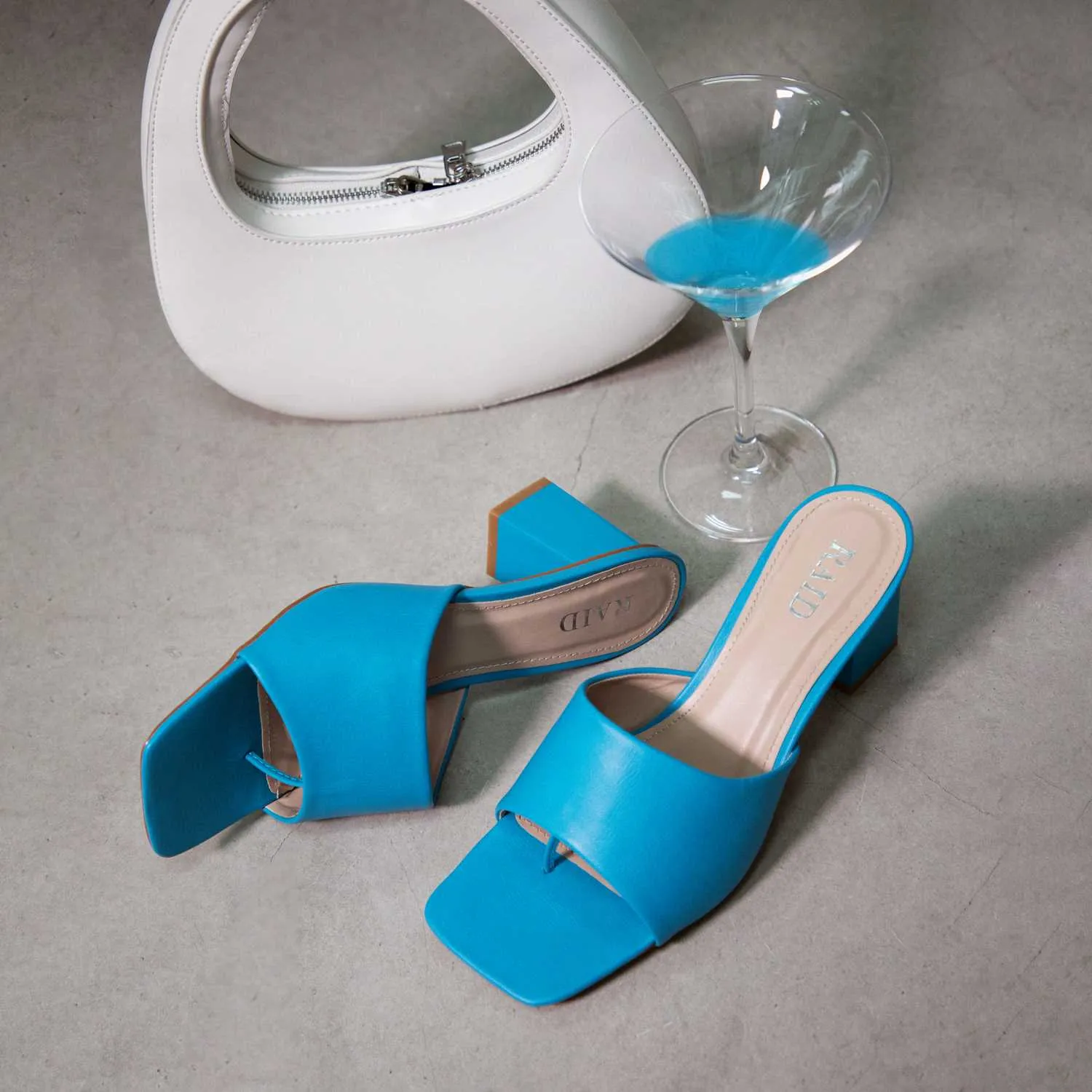 RAID Pia Heeled Mule in Blue