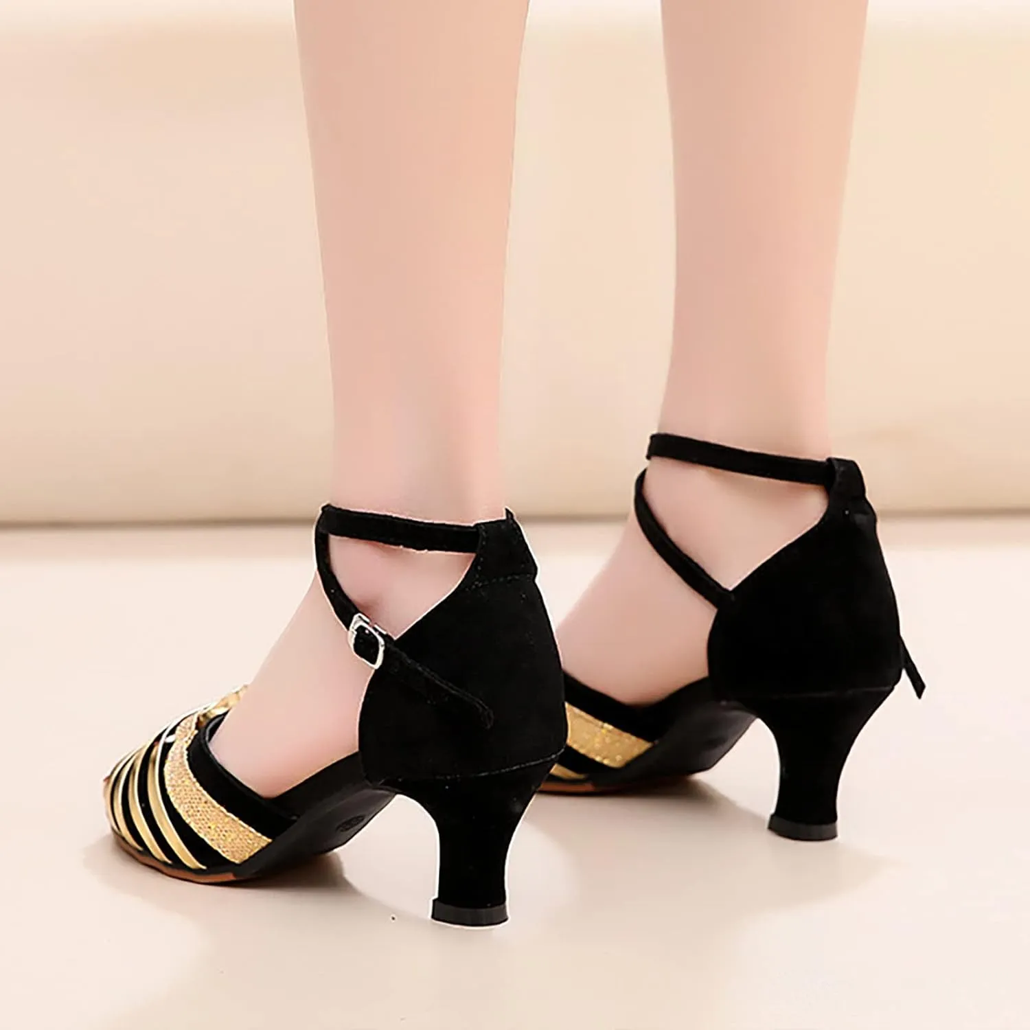 Sandal Heel for Women Sparkly Heels Sandals Strappy Heels Dressy Women's Slingback Heel Chunky Block