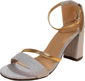 Sandal Heels for Women Chunky Heels for Women Comfortable Chunk Low Heel Sandal Ankle Strap Open Toe Sandals