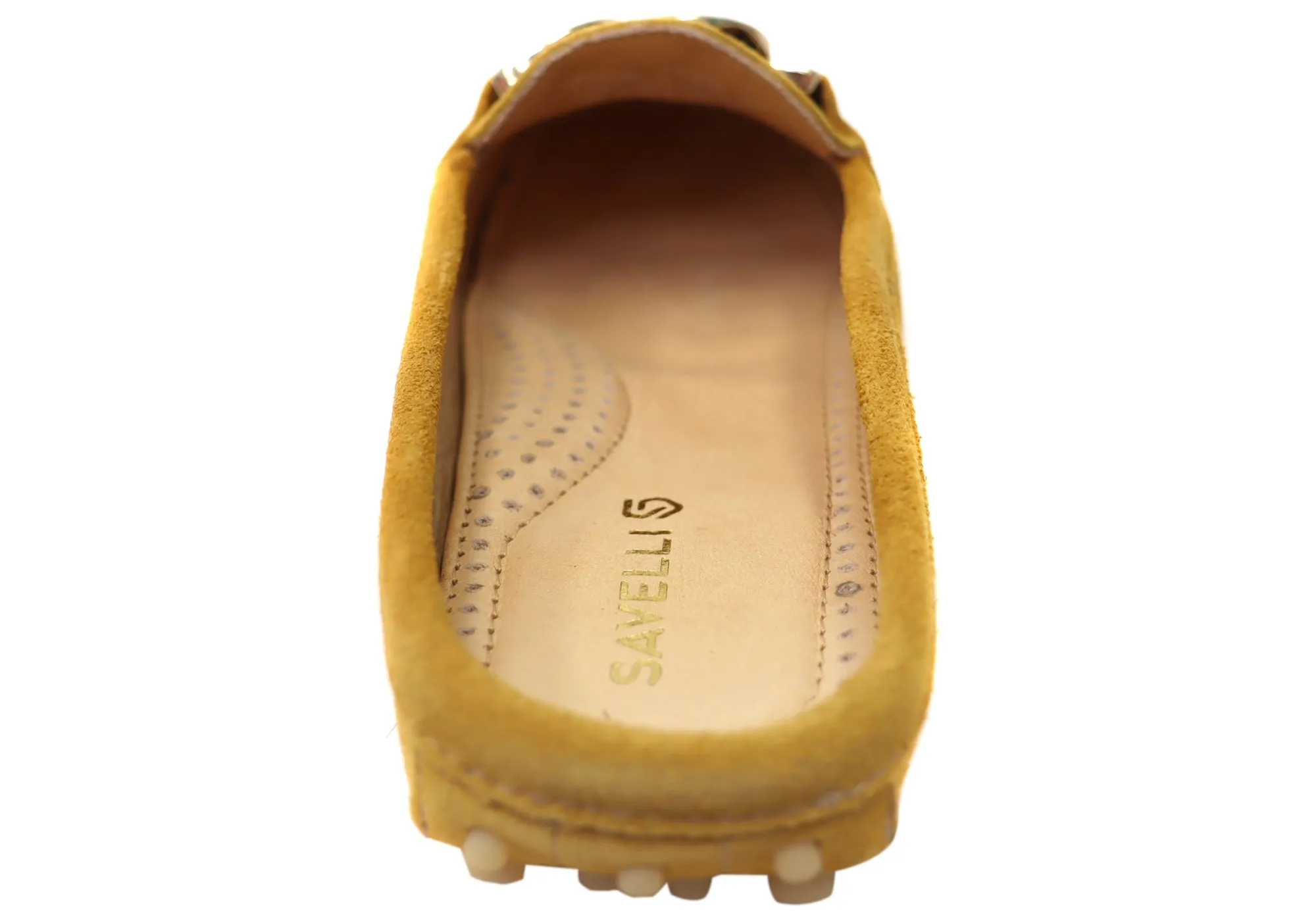 Savelli Paula Womens Brazilian Leather Closed Toe Open Back Mules