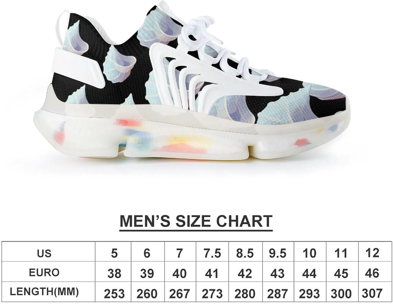Seashells Conch Mens Sneakers Running Shoes Lightweight Athletic Shoes for Jogging Walking Gym
