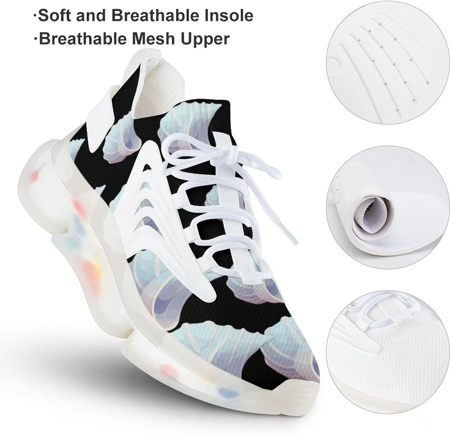 Seashells Conch Mens Sneakers Running Shoes Lightweight Athletic Shoes for Jogging Walking Gym