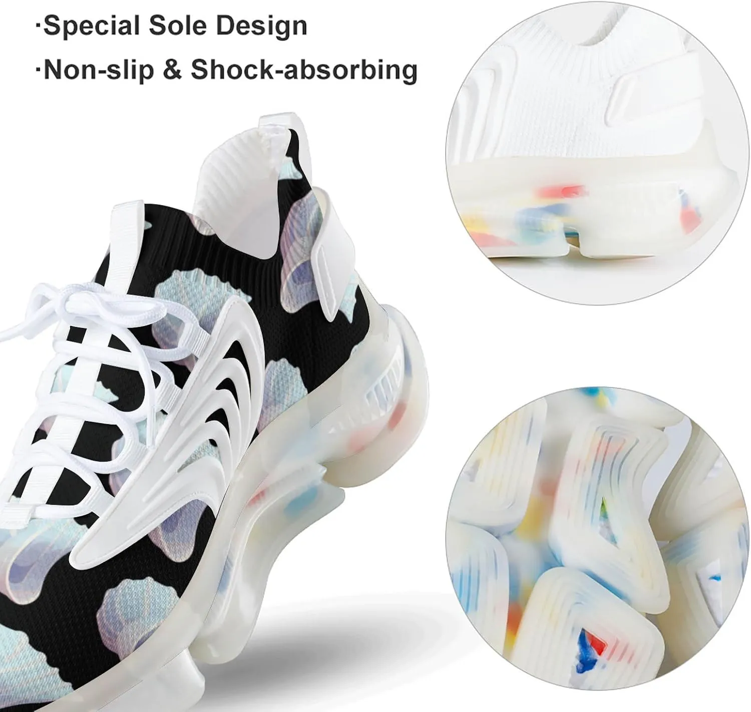 Seashells Conch Mens Sneakers Running Shoes Lightweight Athletic Shoes for Jogging Walking Gym