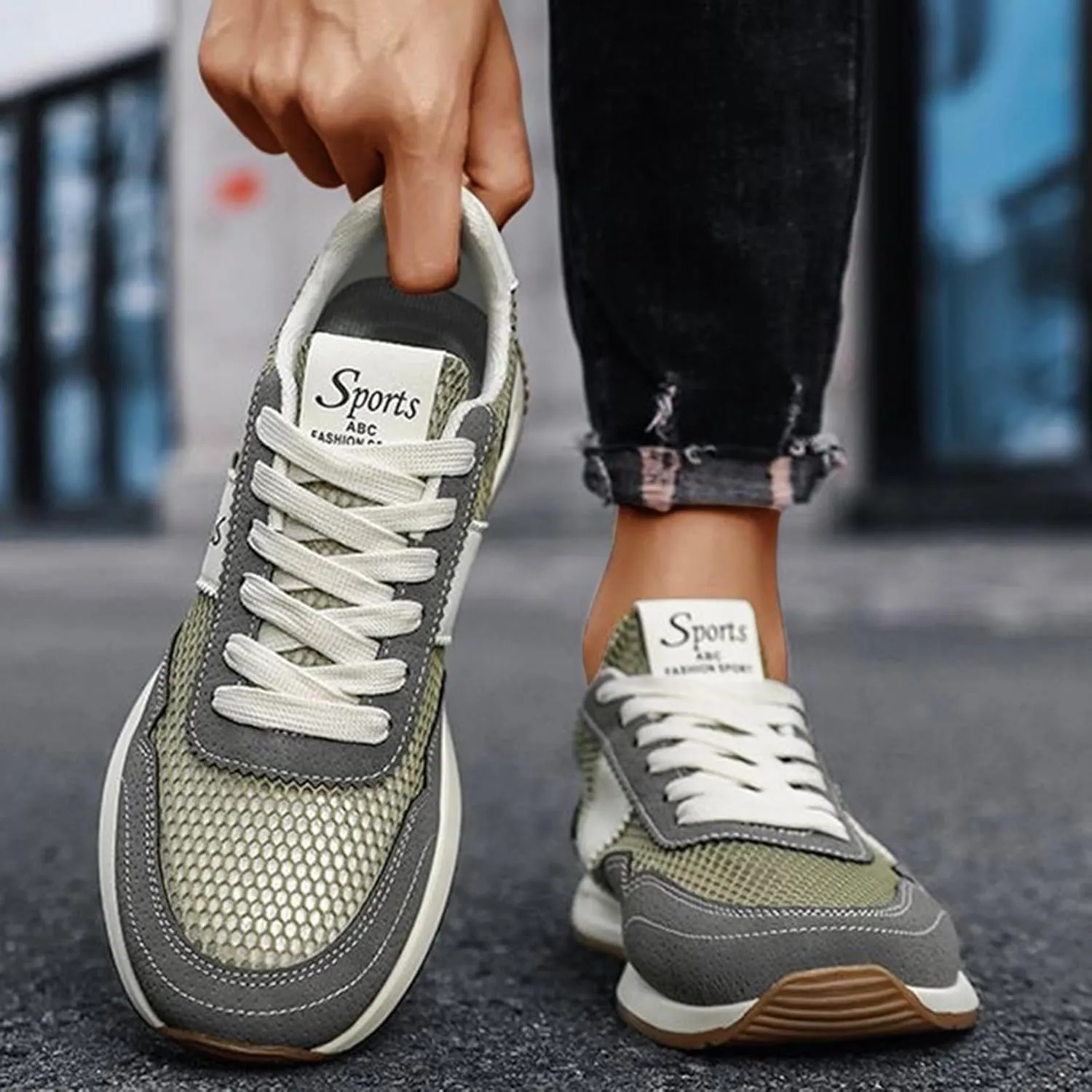 Slip On Walking Shoes for Women Men Breathable Lightweight Lace Up Fashion Sneakers Summer Casual Comfortable Sneakers