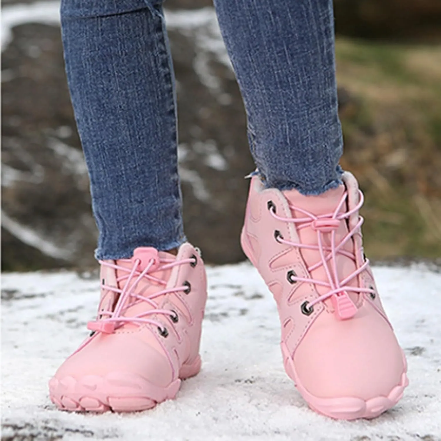 Snow Boots for Kids, Insulated Water Proof Winter Boots for Boys Girls Lightweight Warm Walking Sports Kids Rain Boots