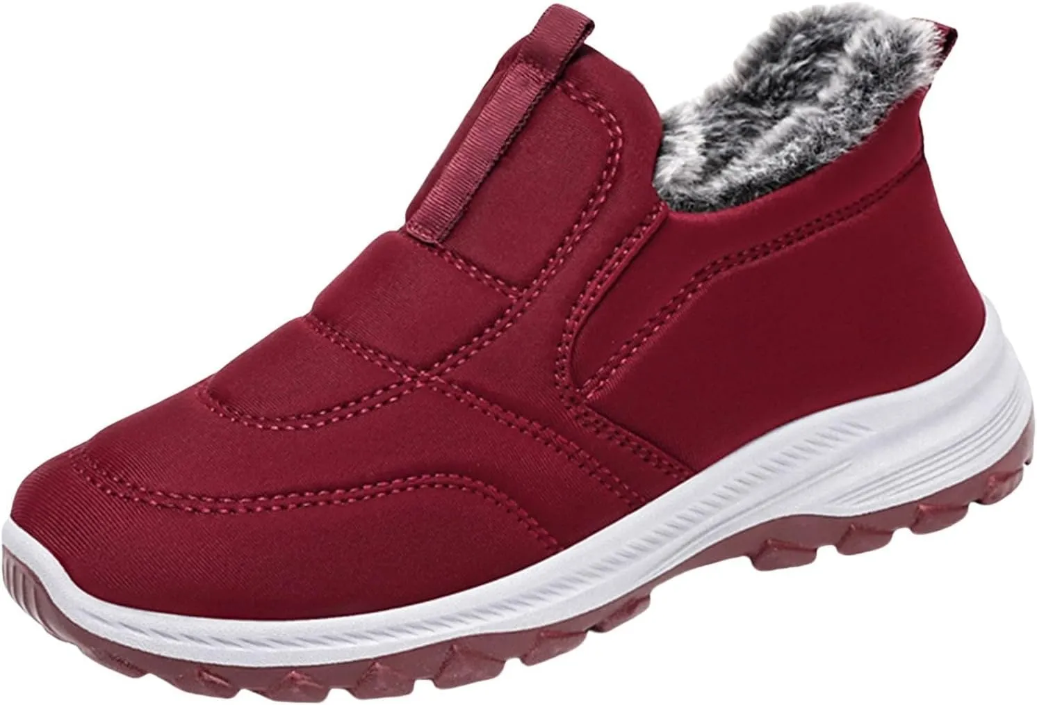 Snow Boots for Women Wide WidthPlush Lined Snow Boots Womens Fur Lined Ankle Boot Barefoot Shoes Grounded Footwear Hiking House Shoes for Women Mens Snow Booties