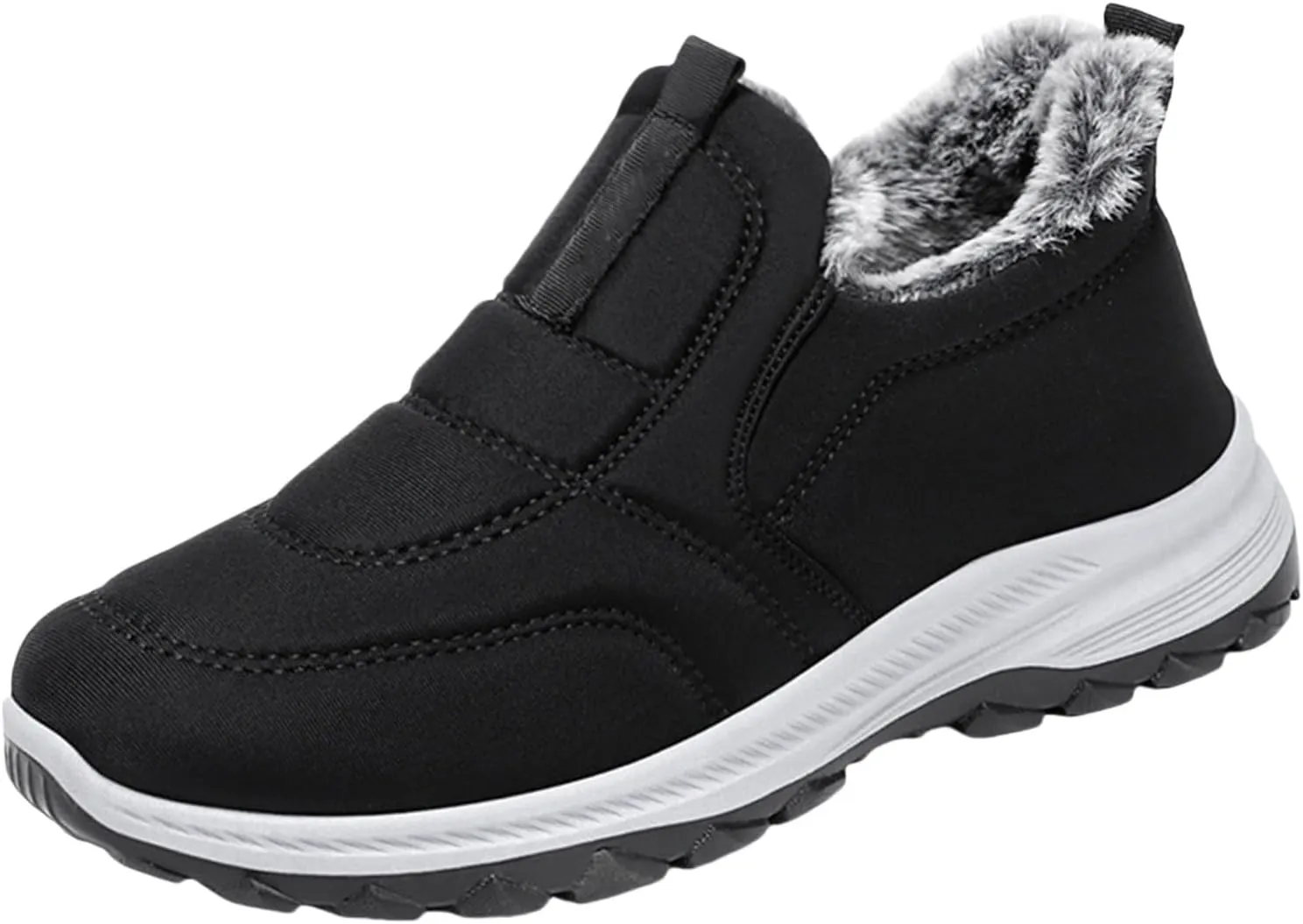 Snow Boots for Women Wide WidthPlush Lined Snow Boots Womens Fur Lined Ankle Boot Barefoot Shoes Grounded Footwear Hiking House Shoes for Women Mens Snow Booties