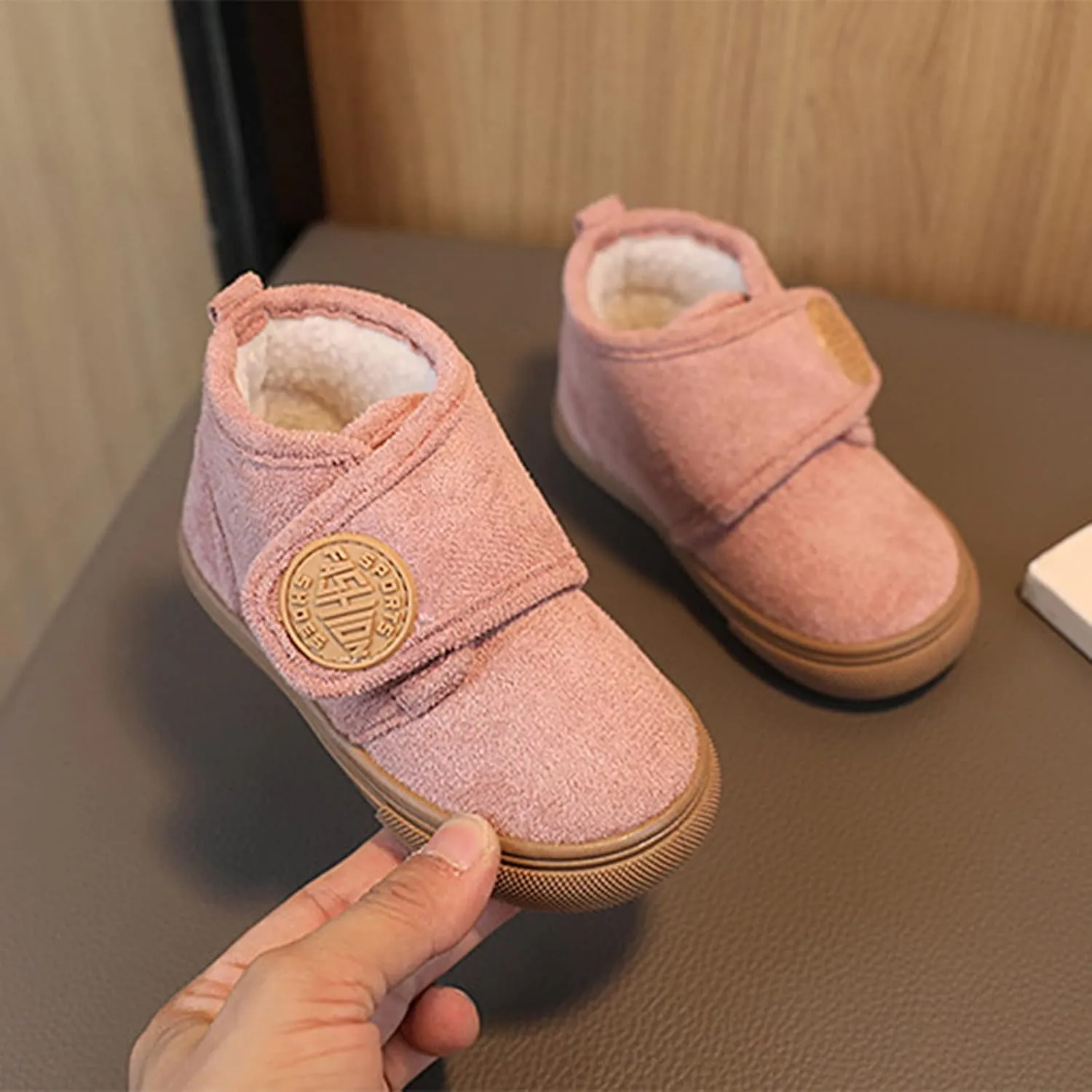 Snow Boots Toddler Girl Fashion Winter Children Boots Boys And Girls Flat Bottoms Non Slip Solid Boots