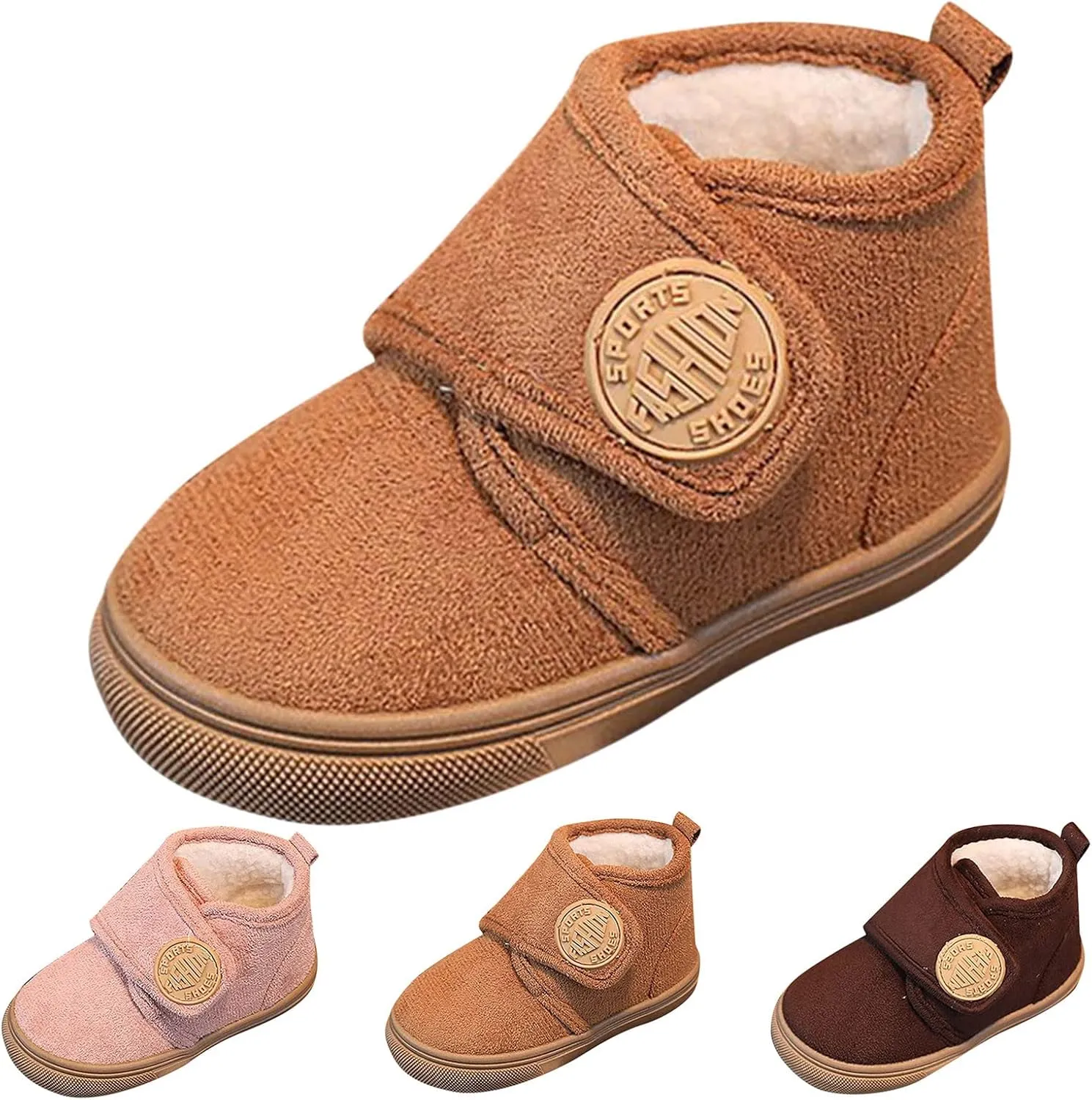 Snow Boots Toddler Girl Fashion Winter Children Boots Boys And Girls Flat Bottoms Non Slip Solid Boots