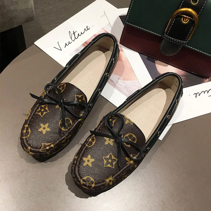 Social Peas All-Match Soft Leather Flat Women's Loafer