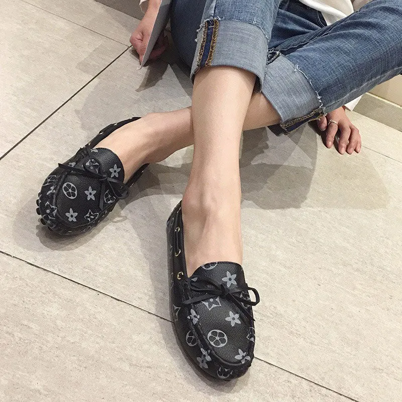 Social Peas All-Match Soft Leather Flat Women's Loafer