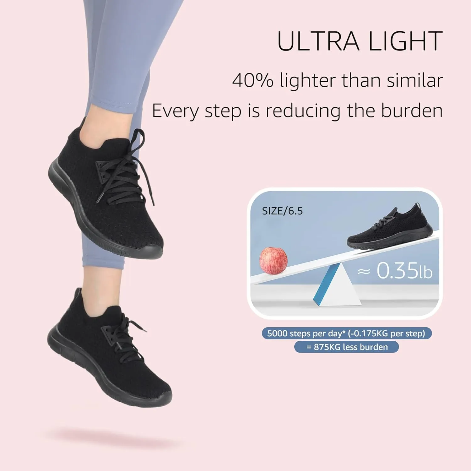 STQ Tennis Shoes Womens Slip on Walking Sneakers for Gym Workout