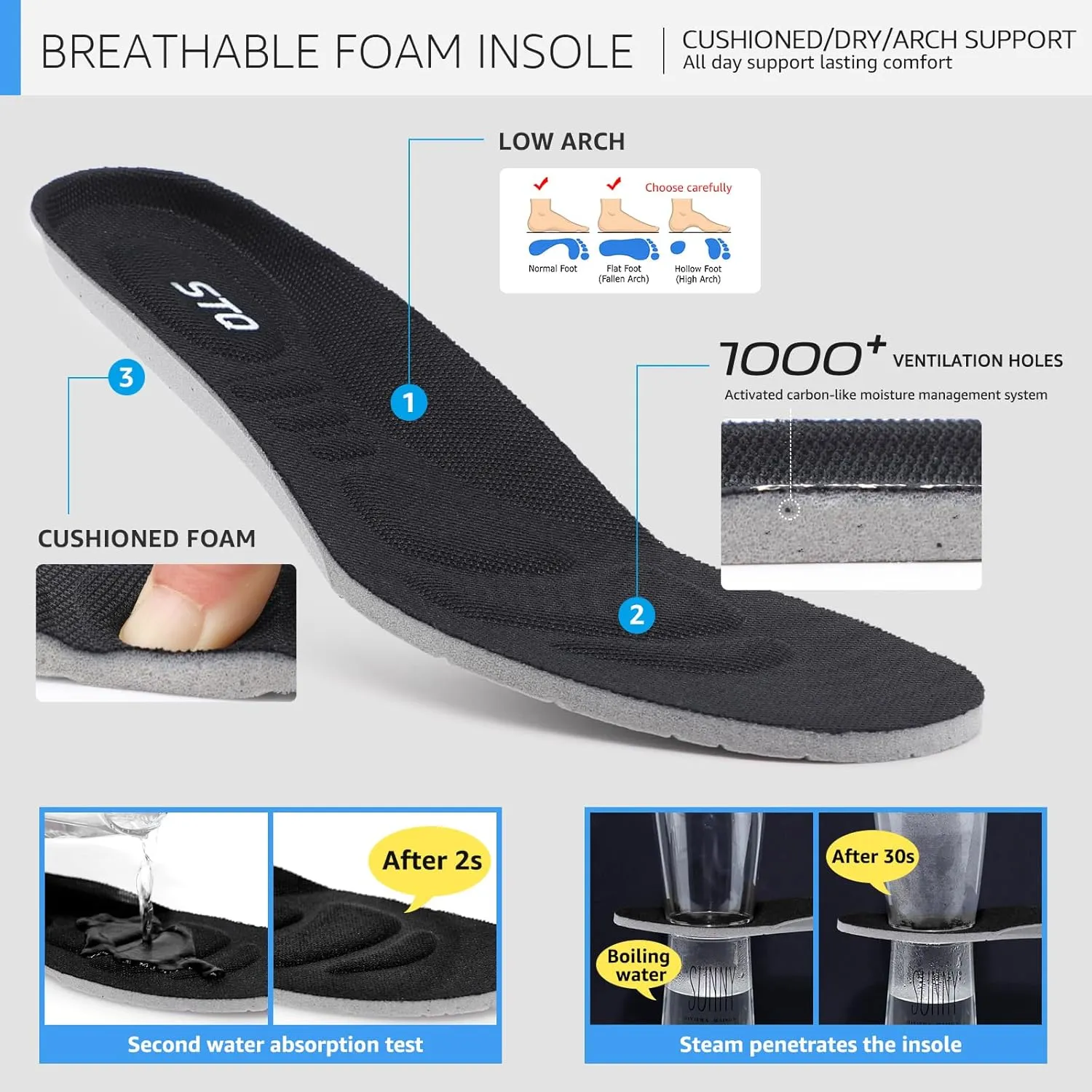 STQ Tennis Shoes Womens Slip on Walking Sneakers for Gym Workout