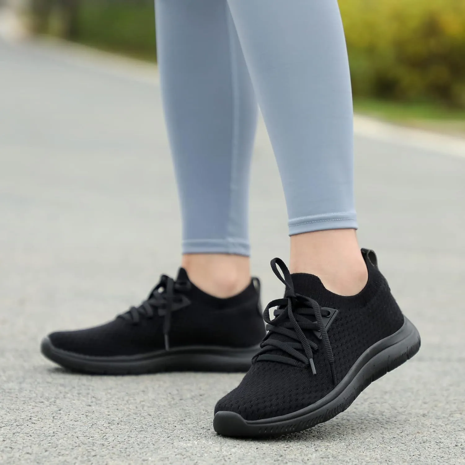 STQ Tennis Shoes Womens Slip on Walking Sneakers for Gym Workout