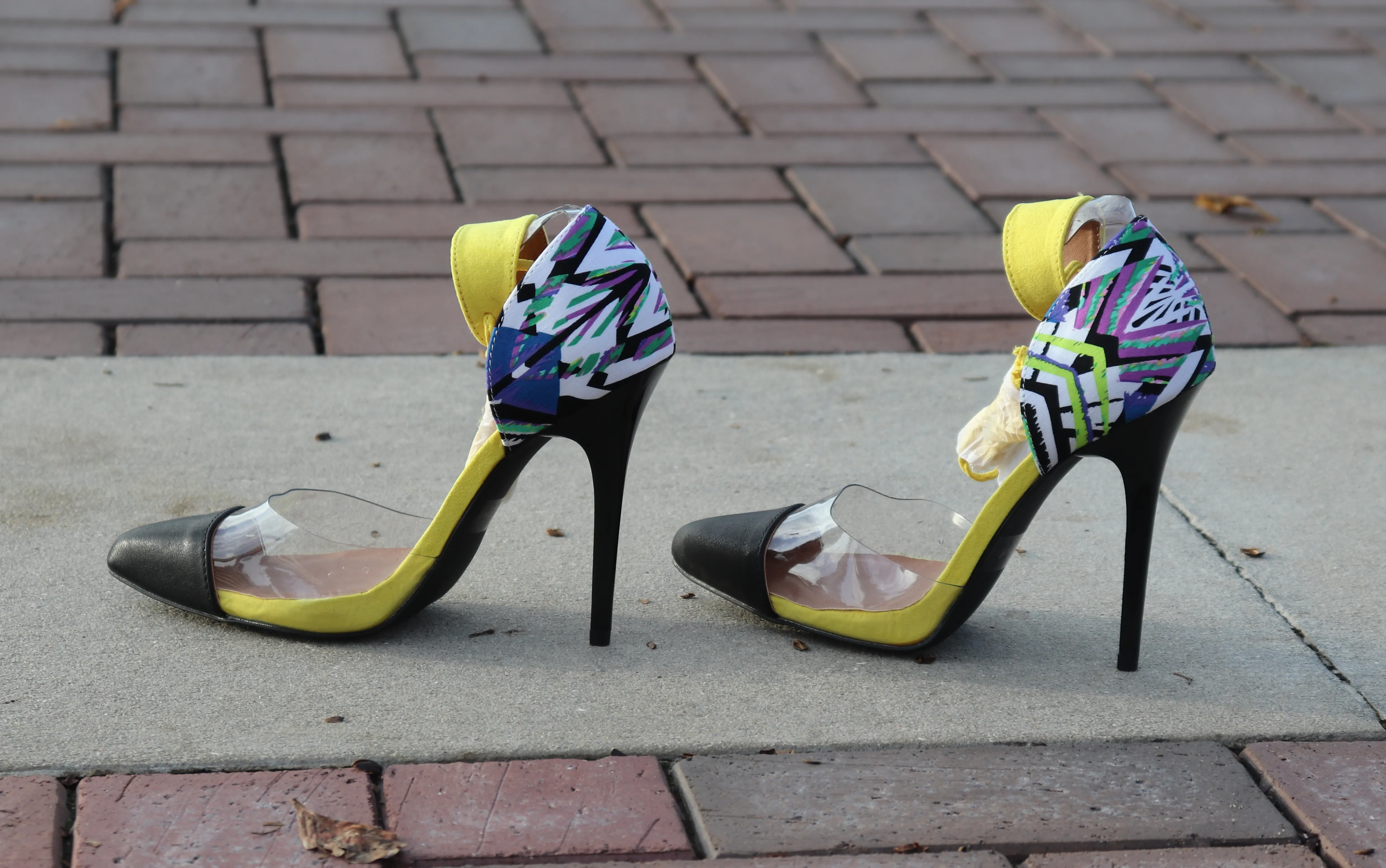 Sweet Louise Black Lace Up Heels