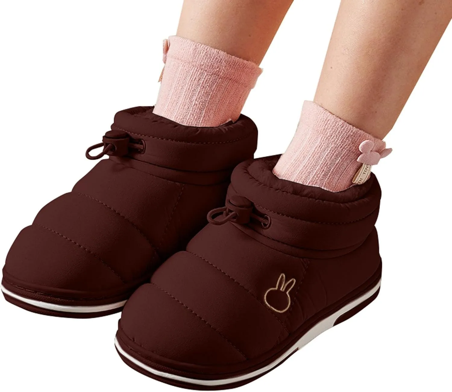 Toddler Kids Warm House Boots Water Proof Slippers for Boys Girls Fuzzy  Lined Comfy Platform Rain Boots 6 5