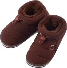 Toddler Kids Warm House Boots Water Proof Slippers for Boys Girls Fuzzy  Lined Comfy Platform Rain Boots 6 5