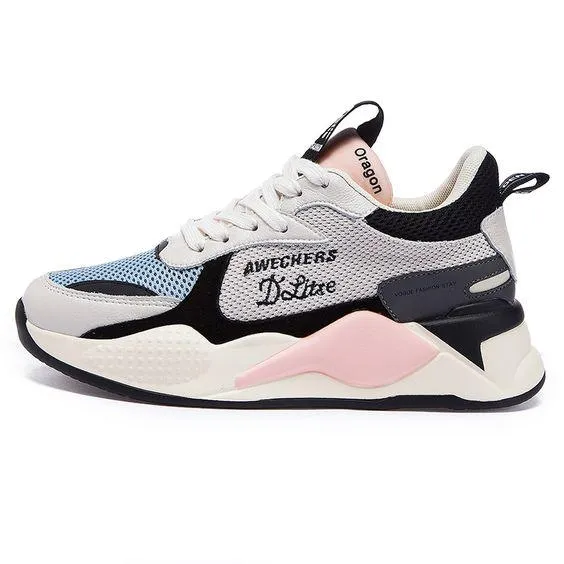 Trendy Color Block Leather Sneaker Shoes
